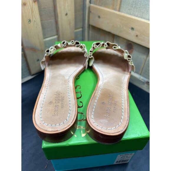 Kate Spade Metallic Gold Slide Sandals - Picture 6 of 8
